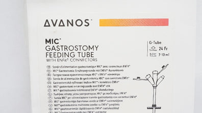 Avanos 8100-24 MIC Gastrostomy Feeding Tube w/Enfit Connectors 24Fr x 7-10ml (x)